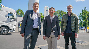 LNG als Kraftstoff. LNG Tankstelle in Herne