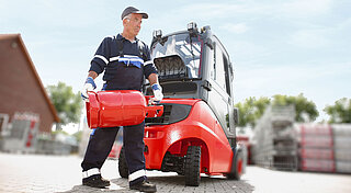 Treibgas für Stapler, Flüssiggas, Gasflasche