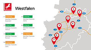 LNG Tankstellen. Standortkarte LNG Tankstellen