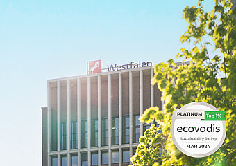 Platin-Medaille von EcoVadis für Nachhaltigkeitsaktivitäten der Westfalen Gruppe